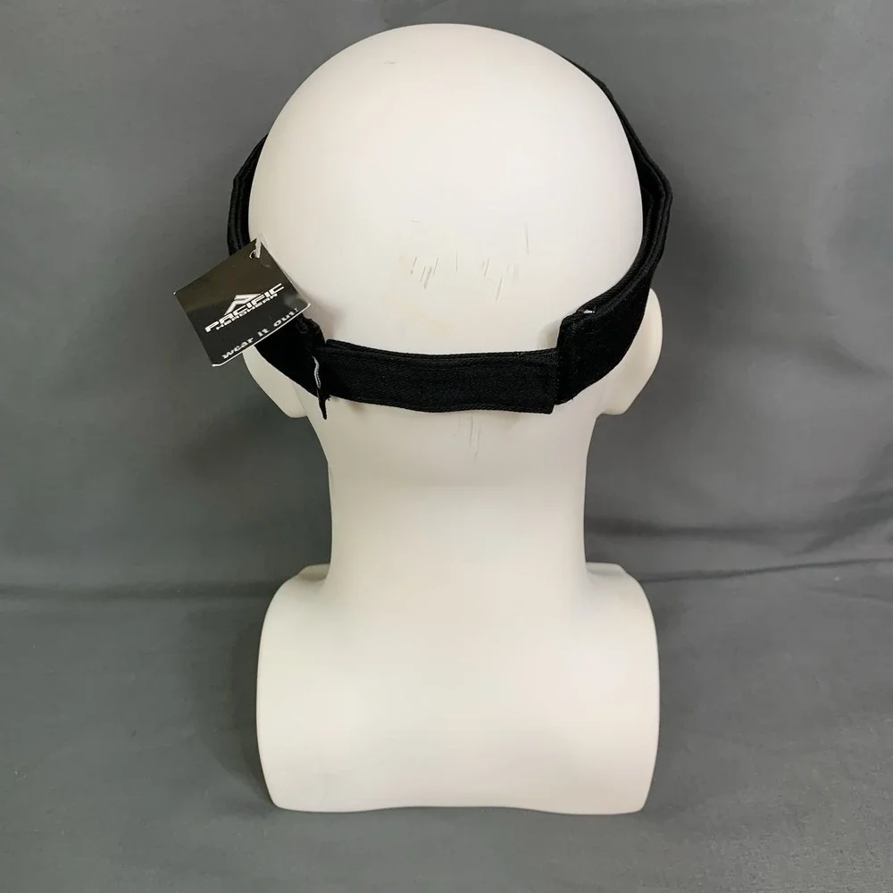New Pacific Headwear Bombers Visor Hat Black Strapback Style 505V